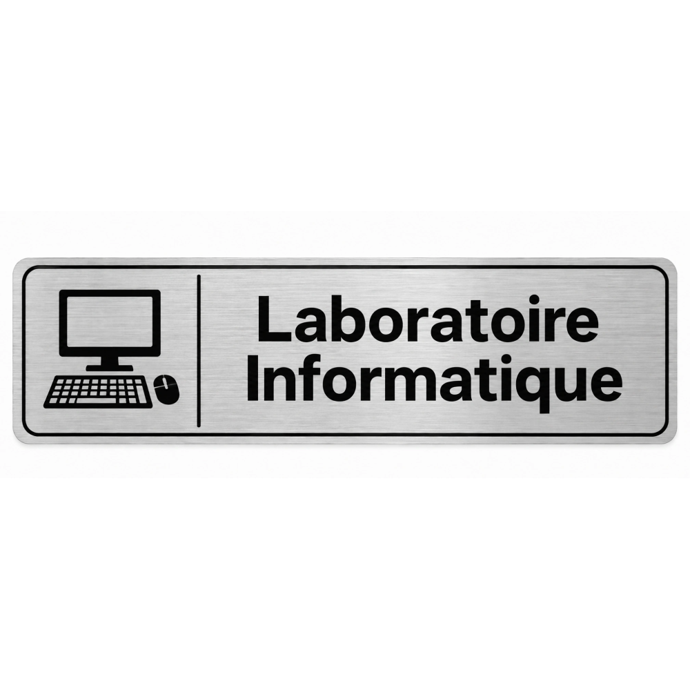 Plaque de porte Laboratoire Informatique - Signalétique Université & Enseignement Supérieur