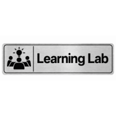 Plaque de porte Learning Lab - Signalétique Université & Enseignement Supérieur