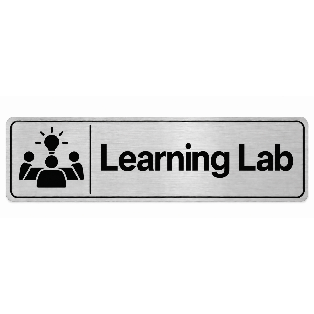 Plaque de porte Learning Lab - Signalétique Université & Enseignement Supérieur