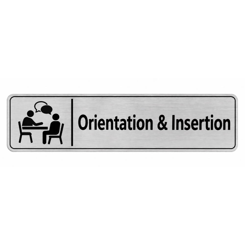 Plaque de porte Orientation & Insertion - Signalétique Université & Enseignement Supérieur