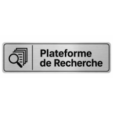 Plaque de porte Plateforme de Recherche - Signalétique Université & Enseignement Supérieur