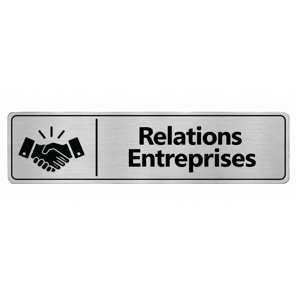 Plaque de porte Relations Entreprises - Signalétique Université & Enseignement Supérieur