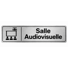 Plaque de porte Salle Audiovisuelle - Signalétique Université & Enseignement Supérieur