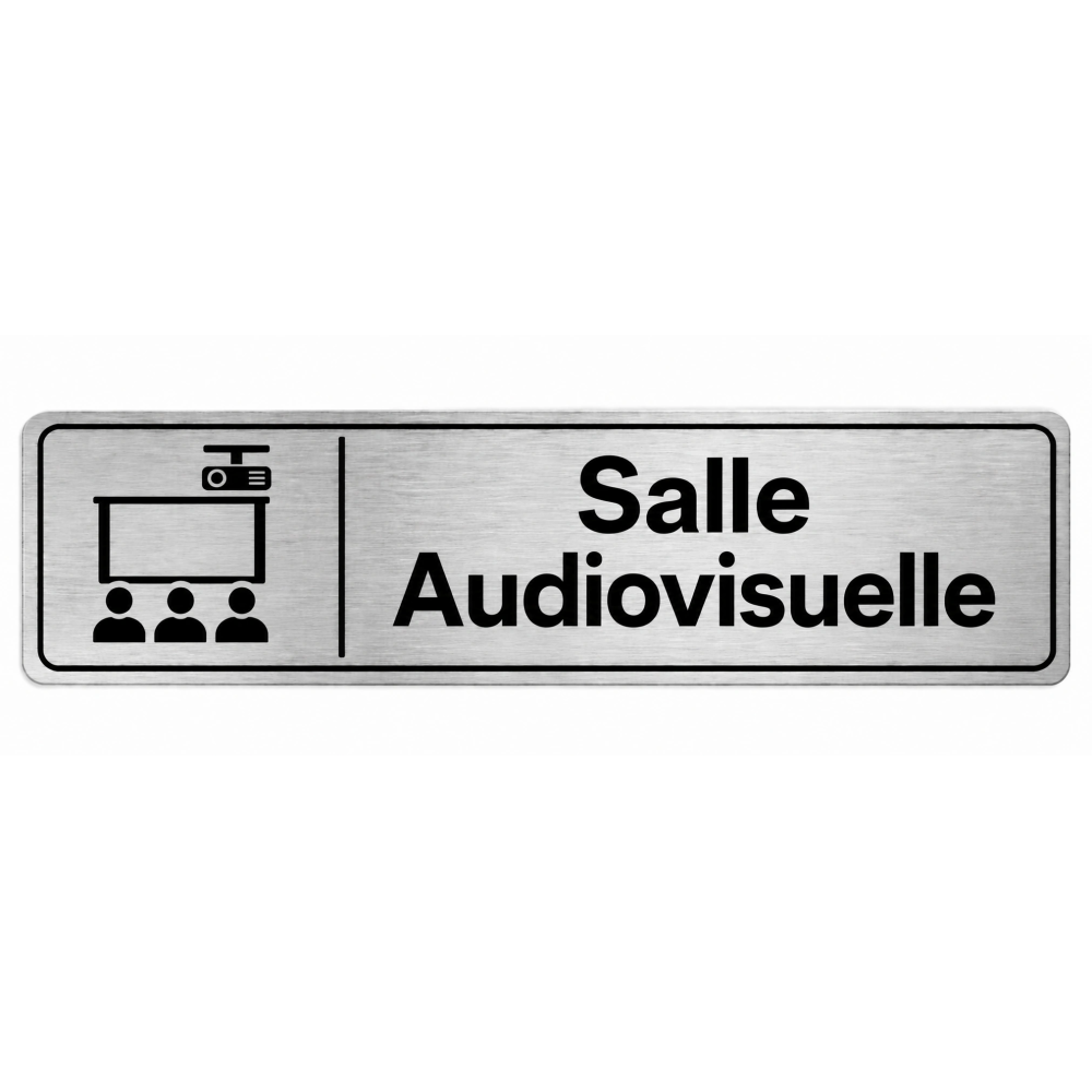 Plaque de porte Salle Audiovisuelle - Signalétique Université & Enseignement Supérieur