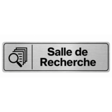 Plaque de porte Salle de Recherche - Signalétique Université & Enseignement Supérieur