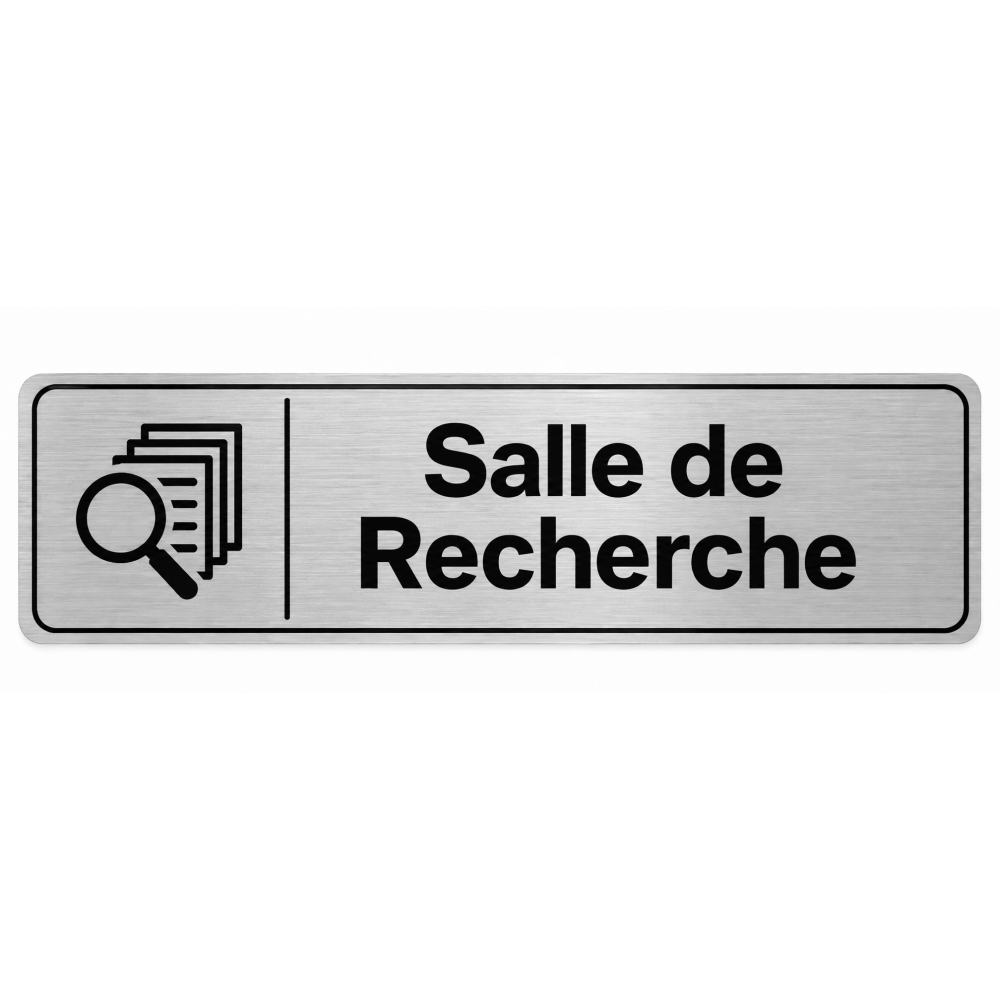 Plaque de porte Salle de Recherche - Signalétique Université & Enseignement Supérieur