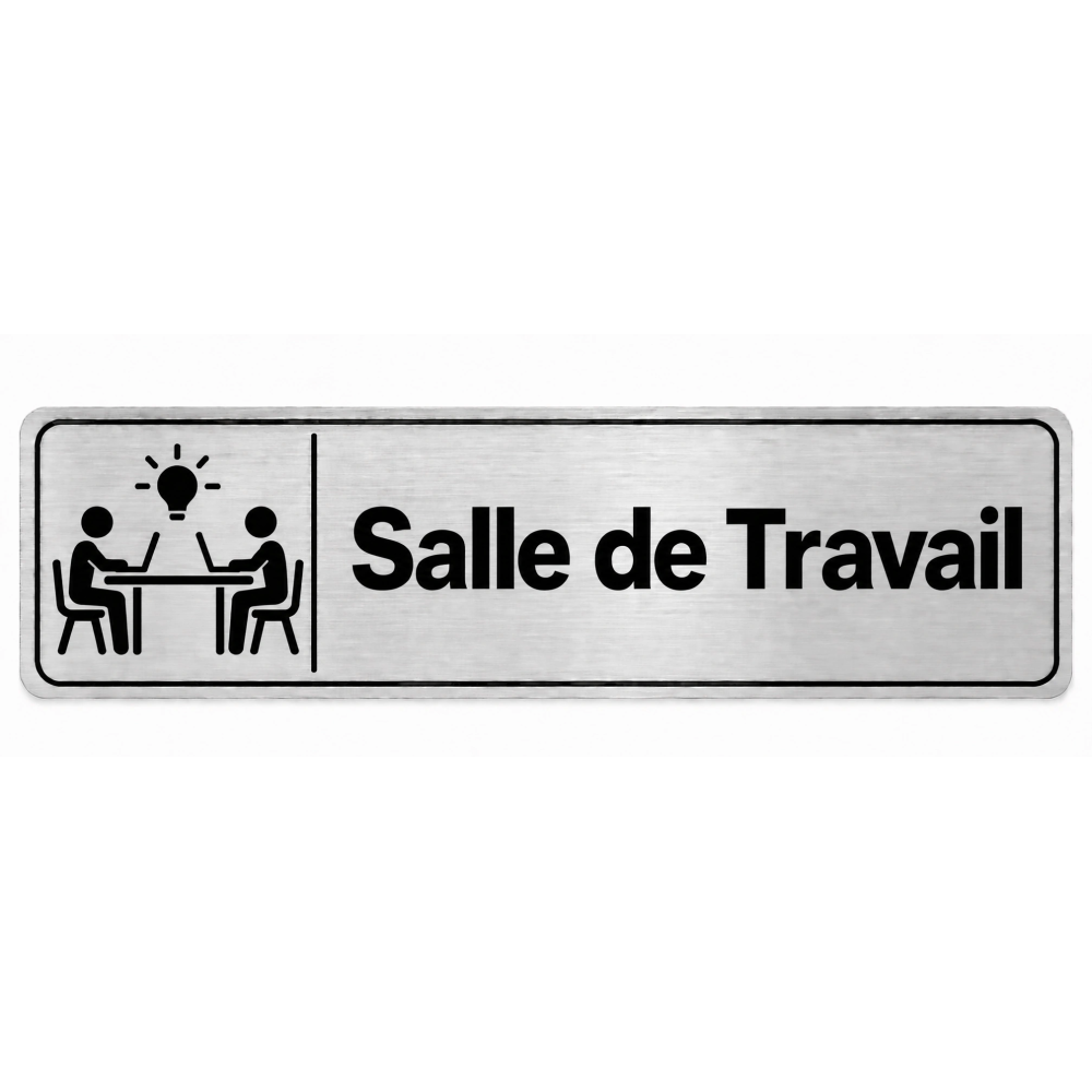Plaque de porte Salle de Travail - Signalétique Université & Enseignement Supérieur