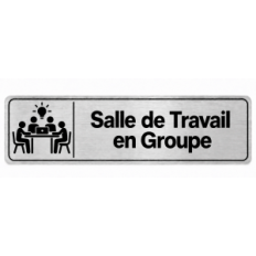 Plaque de porte Salle de Travail en Groupe - Signalétique Université & Enseignement Supérieur