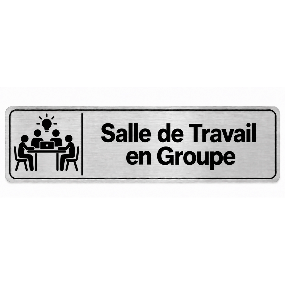 Plaque de porte Salle de Travail en Groupe - Signalétique Université & Enseignement Supérieur