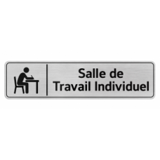 Plaque de porte Salle de Travail Individuel - Signalétique Université & Enseignement Supérieur