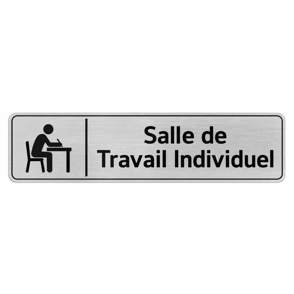 Plaque de porte Salle de Travail Individuel - Signalétique Université & Enseignement Supérieur