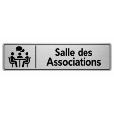 Plaque de porte Salle des Associations - Signalétique Université & Enseignement Supérieur