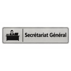 Plaque de porte Secrétariat Général - Signalétique Université & Enseignement Supérieur