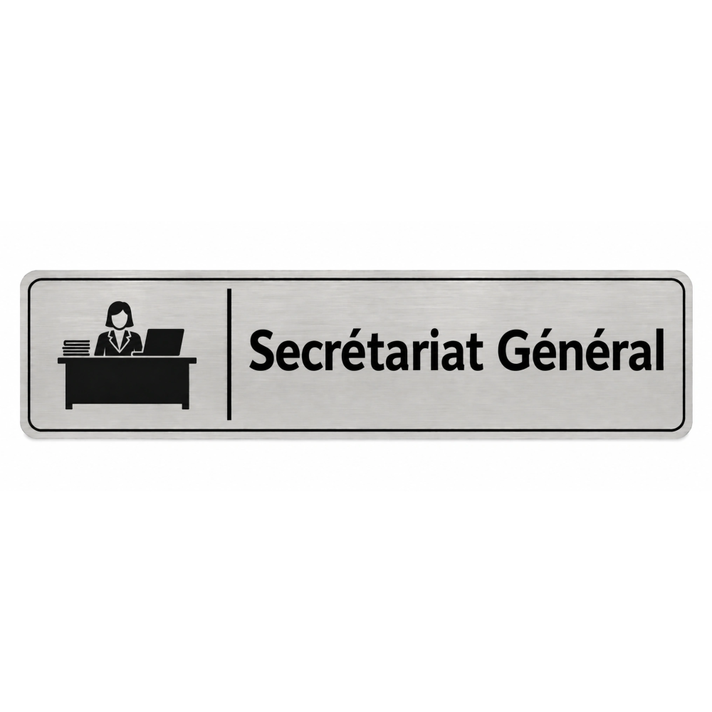 Plaque de porte Secrétariat Général - Signalétique Université & Enseignement Supérieur