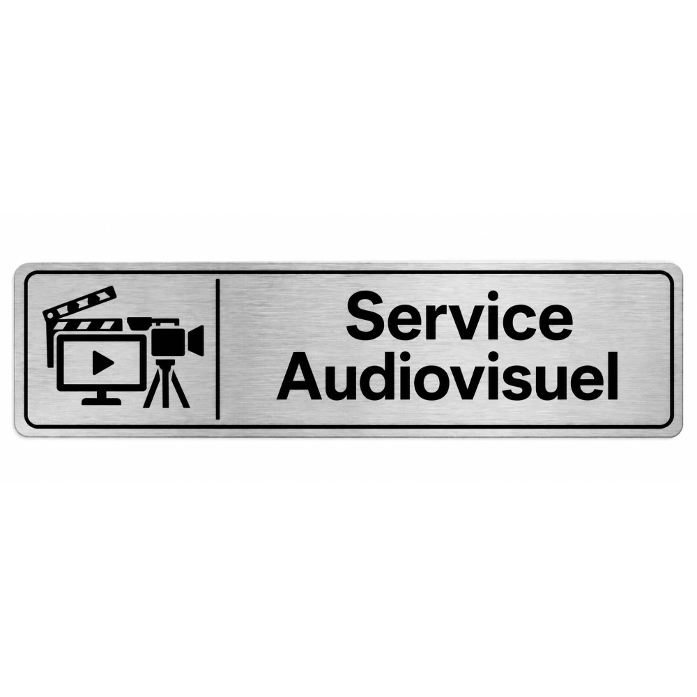 Plaque de porte Service Audiovisuel - Signalétique Université & Enseignement Supérieur