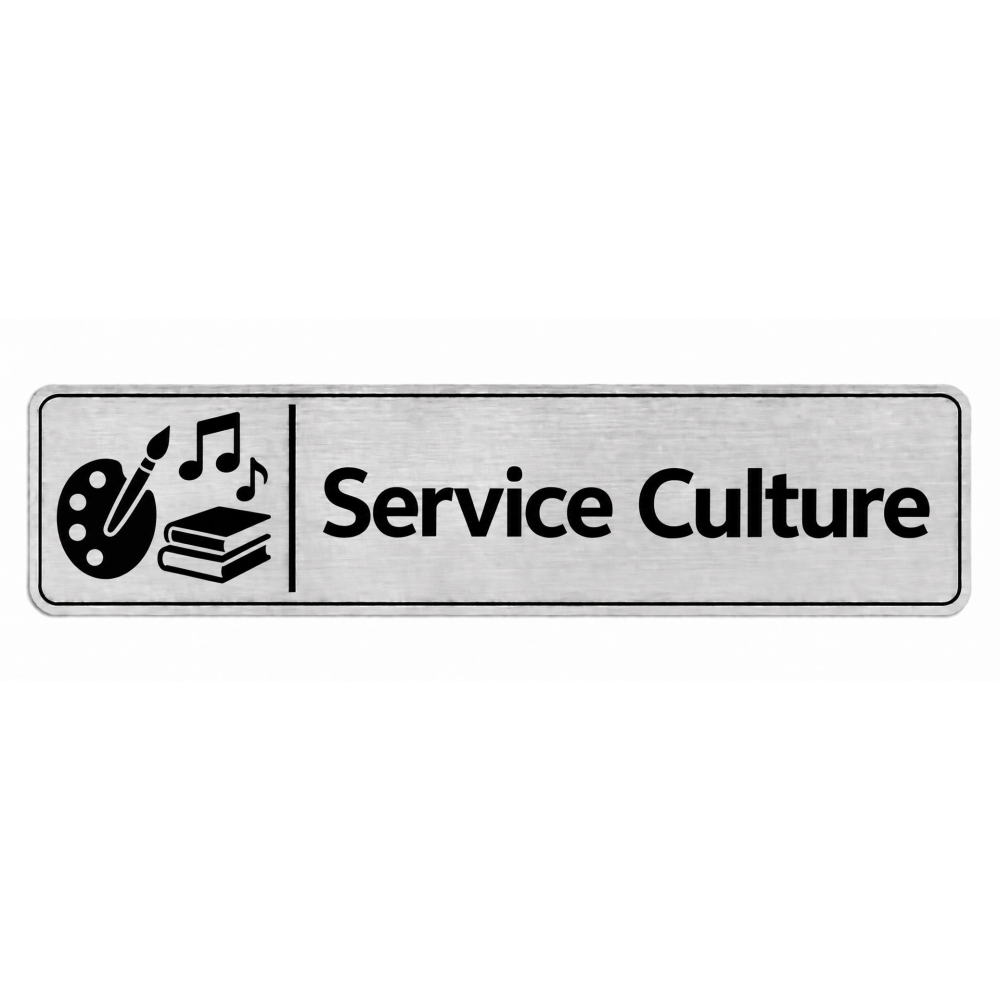 Plaque de porte Service Culture - Signalétique Université & Enseignement Supérieur