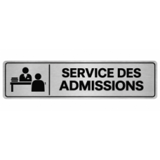 Plaque de porte Service des Admissions - Signalétique Université & Enseignement Supérieur