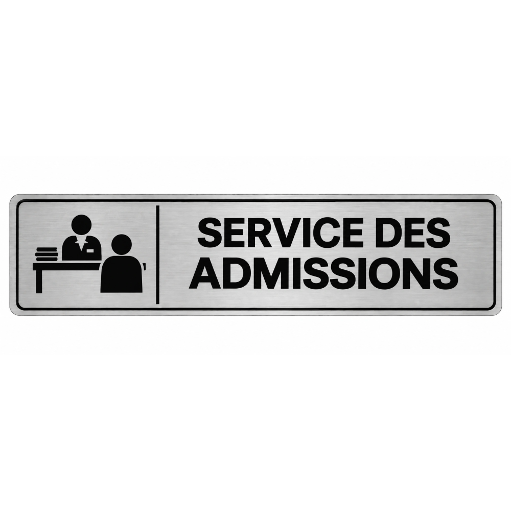 Plaque de porte Service des Admissions - Signalétique Université & Enseignement Supérieur