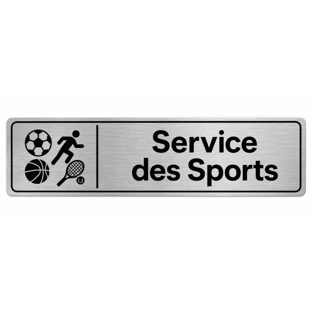 Plaque de porte Service des Sports - Signalétique Université & Enseignement Supérieur
