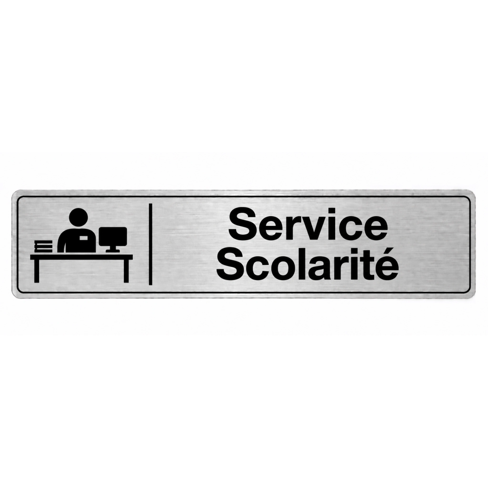 Plaque de porte Service Scolarité - Signalétique Université & Enseignement Supérieur
