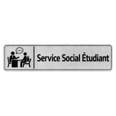 Plaque de porte Service Social Étudiant - Signalétique Université & Enseignement Supérieur