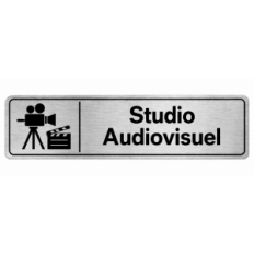 Plaque de porte Studio Audiovisuel - Signalétique Université & Enseignement Supérieur
