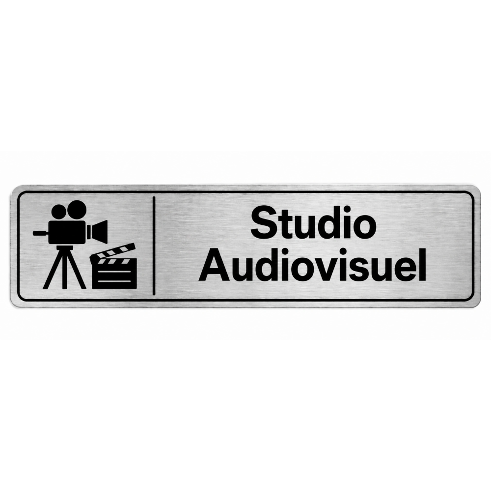 Plaque de porte Studio Audiovisuel - Signalétique Université & Enseignement Supérieur