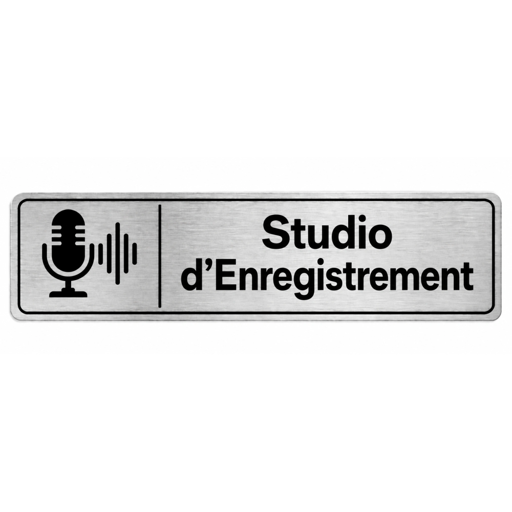 Plaque de porte Studio d’Enregistrement - Signalétique Université & Enseignement Supérieur