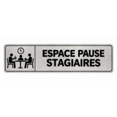 Plaque de porte Espace Pause Stagiaires - Signalétique Centres de Formation