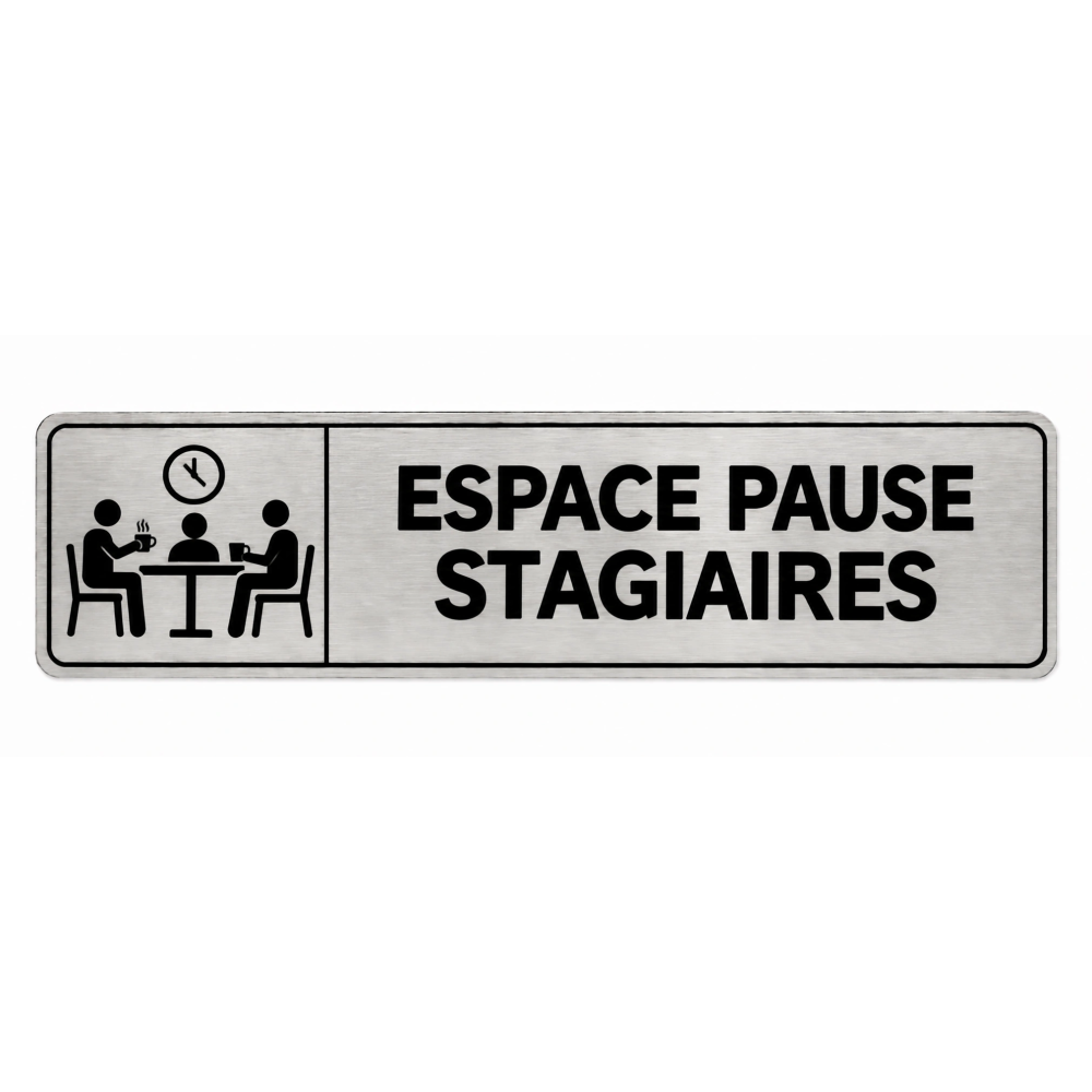Plaque de porte Espace Pause Stagiaires - Signalétique Centres de Formation
