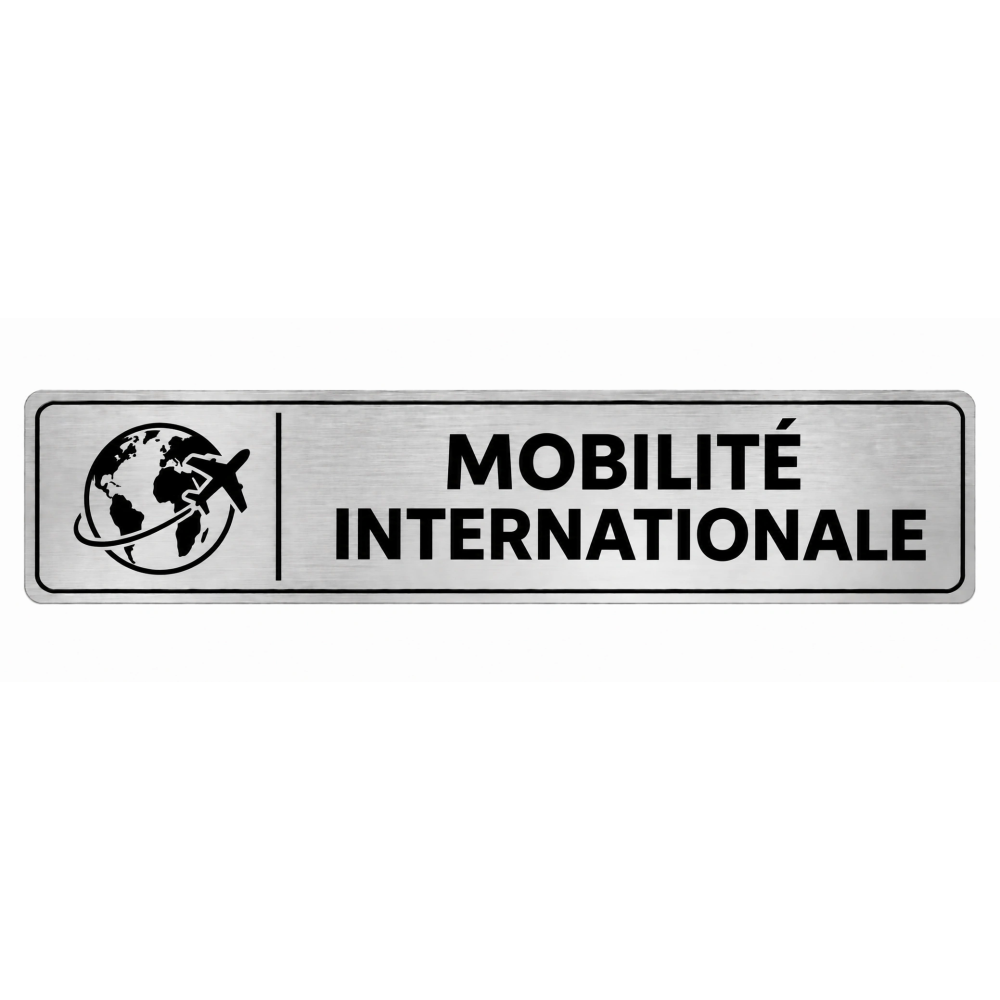 Plaque de porte Mobilité Internationale - Signalétique Centres de Formation