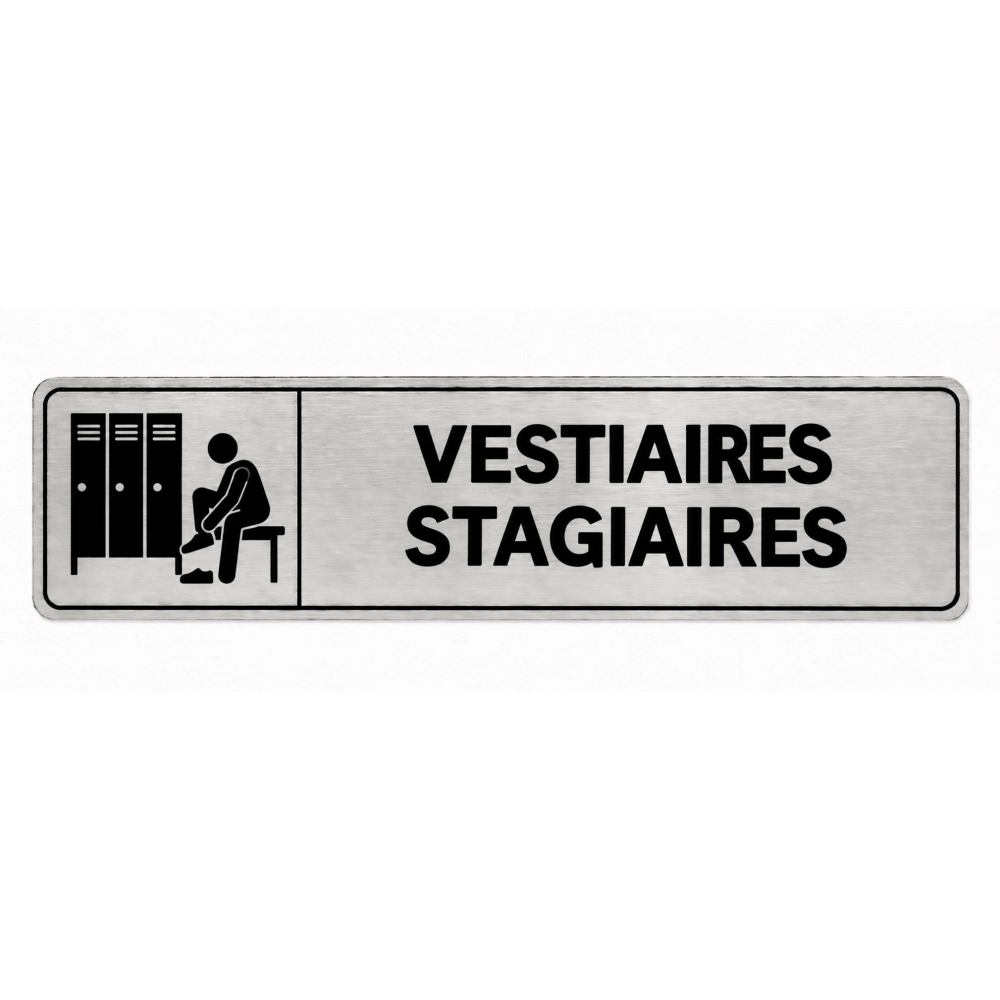 Plaque de porte Vestiaires Stagiaires - Signalétique Centres de Formation