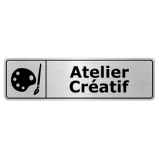 Plaque de porte Atelier Créatif - Signalétique Salles de Classe & Enseignement