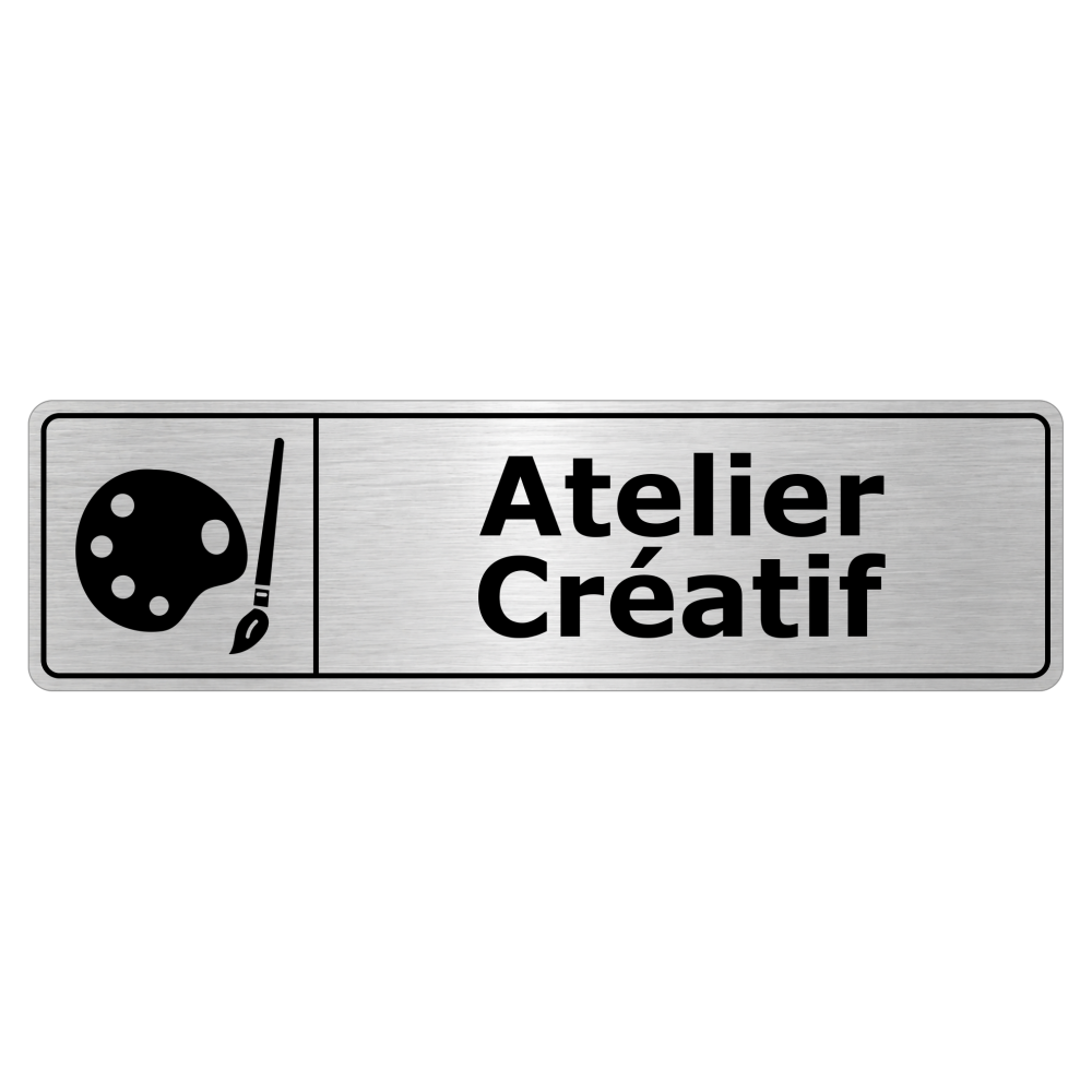 Plaque de porte Atelier Créatif - Signalétique Salles de Classe & Enseignement