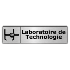 Plaque de porte Laboratoire de Technologie - Signalétique Salles de Classe & Enseignement