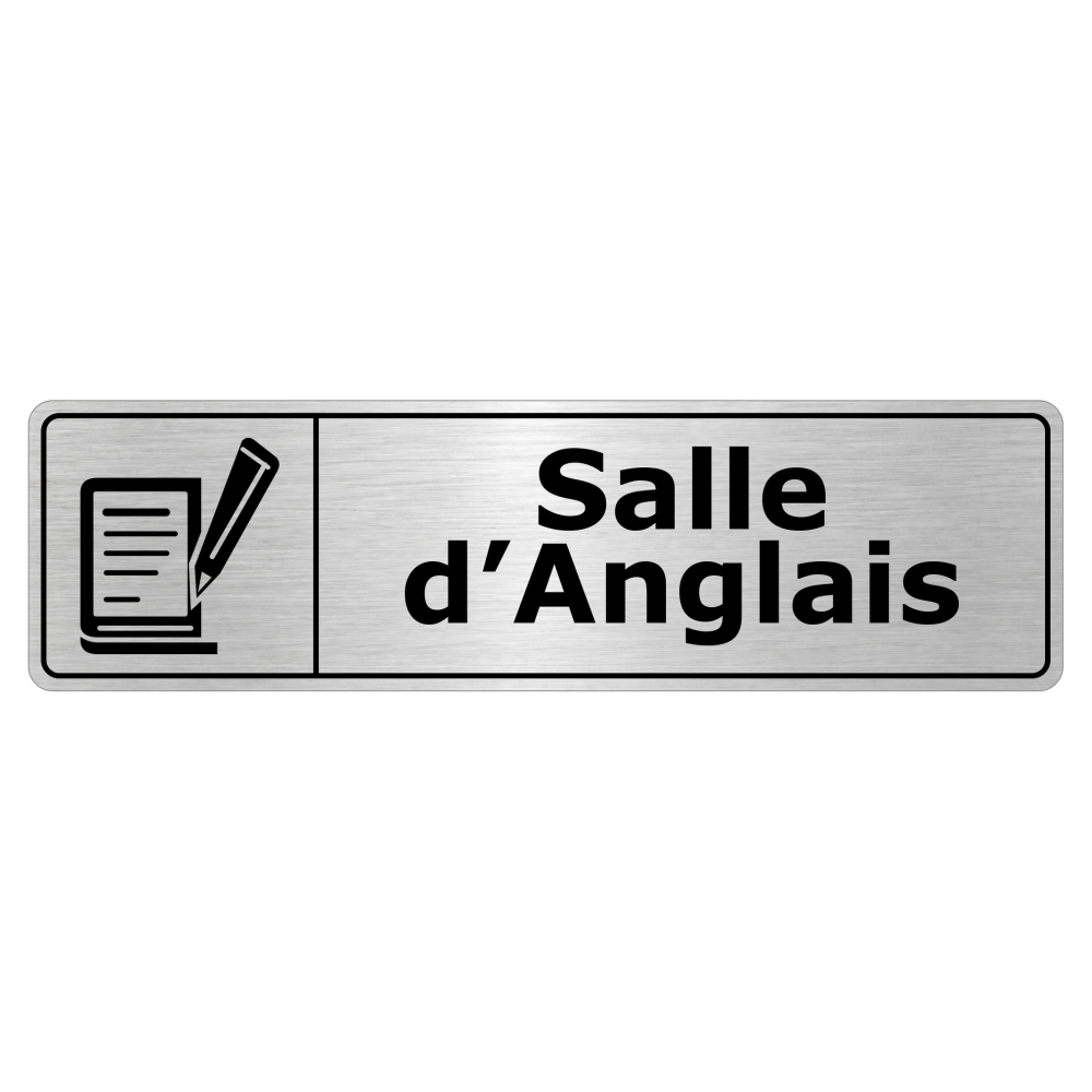 Plaque de porte Salle d’Anglais - Signalétique Salles de Classe & Enseignement