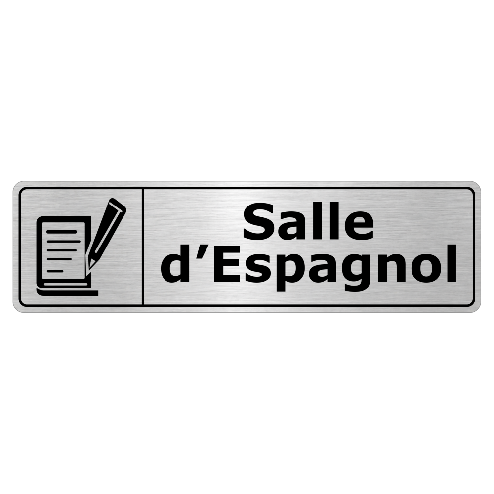Plaque de porte Salle d’Espagnol - Signalétique Salles de Classe & Enseignement
