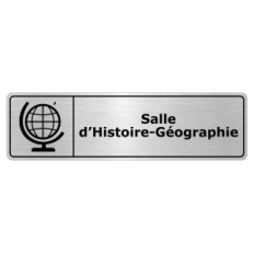 Plaque de porte Salle d’Histoire-Géographie - Signalétique Salles de Classe & Enseignement