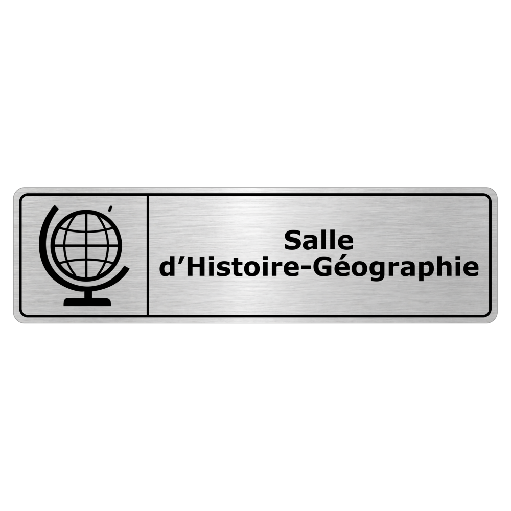 Plaque de porte Salle d’Histoire-Géographie - Signalétique Salles de Classe & Enseignement