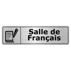 Plaque de porte Salle de Français - Signalétique Salles de Classe & Enseignement