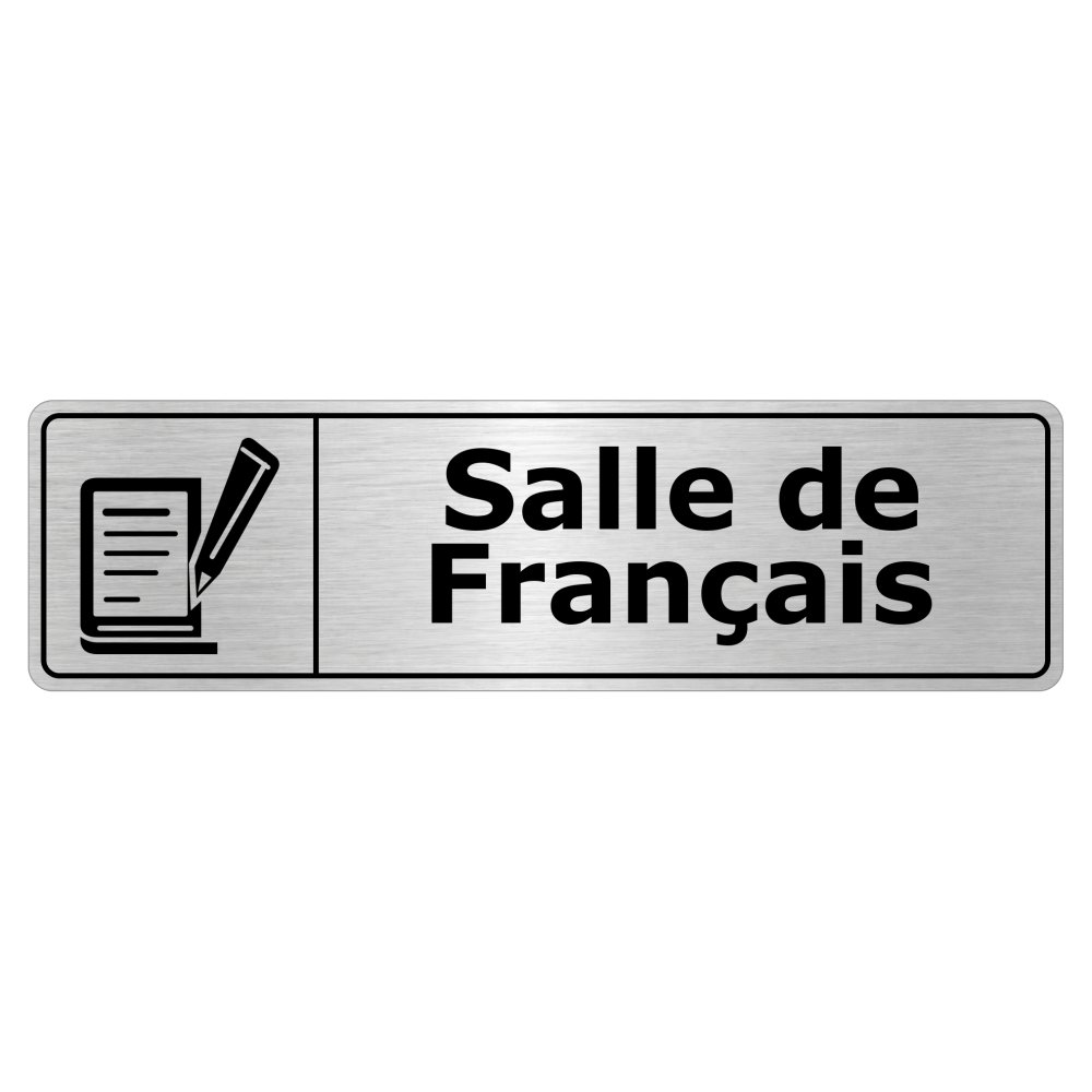 Plaque de porte Salle de Français - Signalétique Salles de Classe & Enseignement