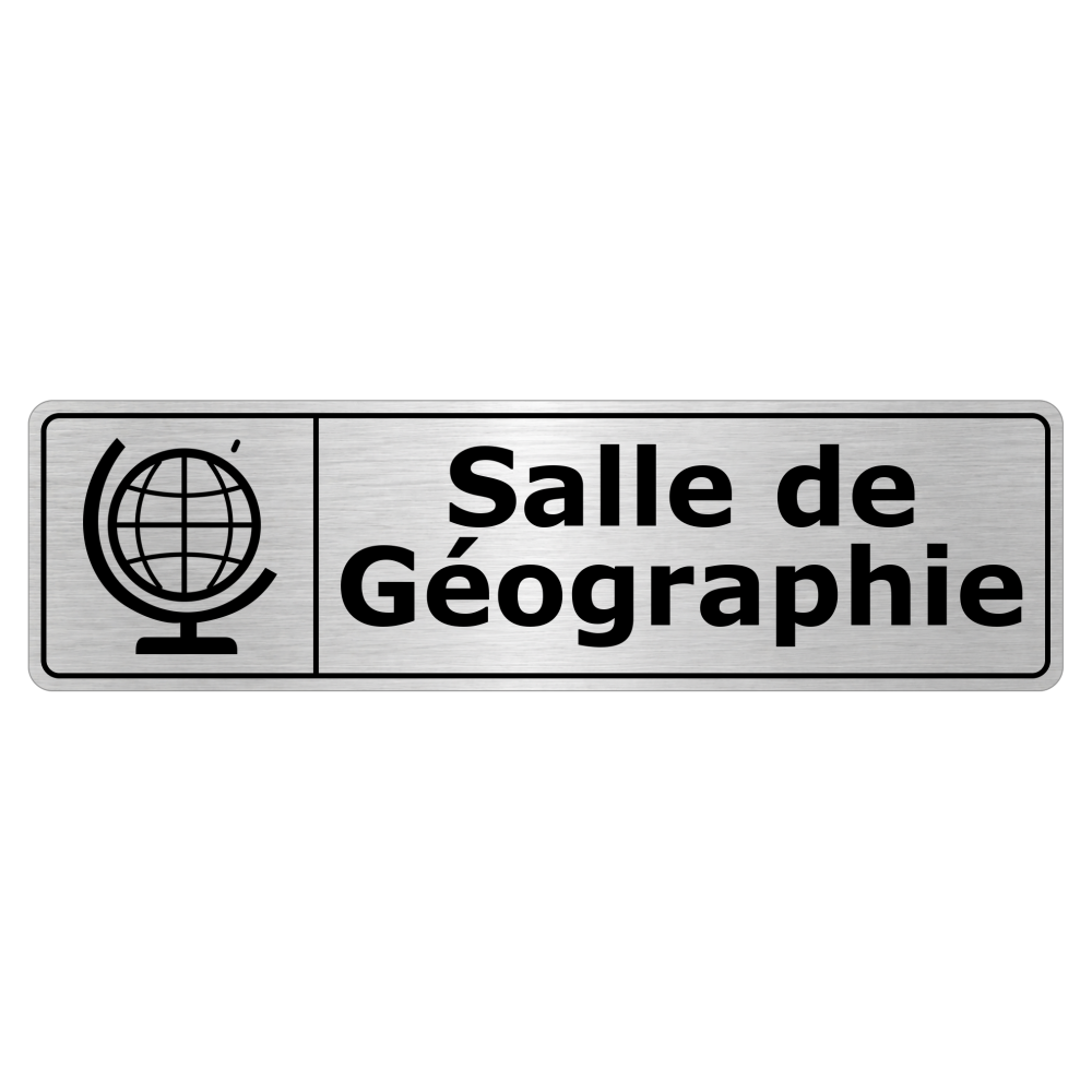 Plaque de porte Salle de Géographie - Signalétique Salles de Classe & Enseignement