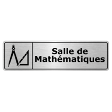 Plaque de porte Salle de Mathématiques - Signalétique Salles de Classe & Enseignement