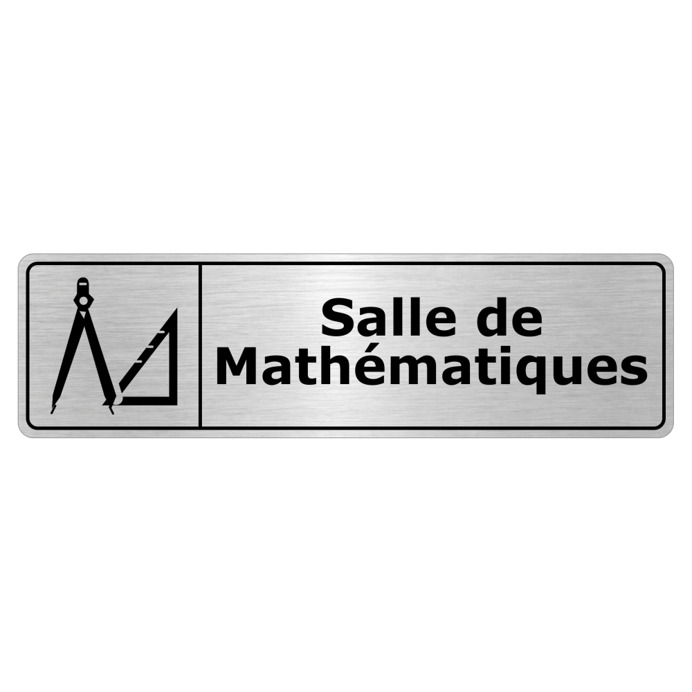 Plaque de porte Salle de Mathématiques - Signalétique Salles de Classe & Enseignement
