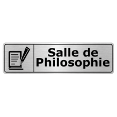Plaque de porte Salle de Philosophie - Signalétique Salles de Classe & Enseignement