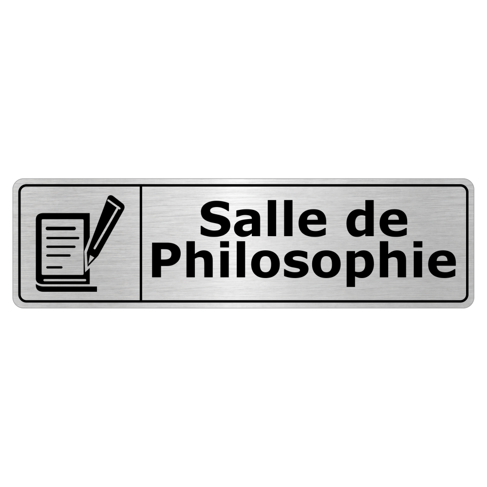 Plaque de porte Salle de Philosophie - Signalétique Salles de Classe & Enseignement