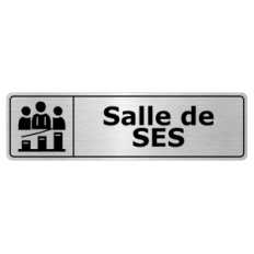 Plaque de porte Salle de SES - Signalétique Salles de Classe & Enseignement