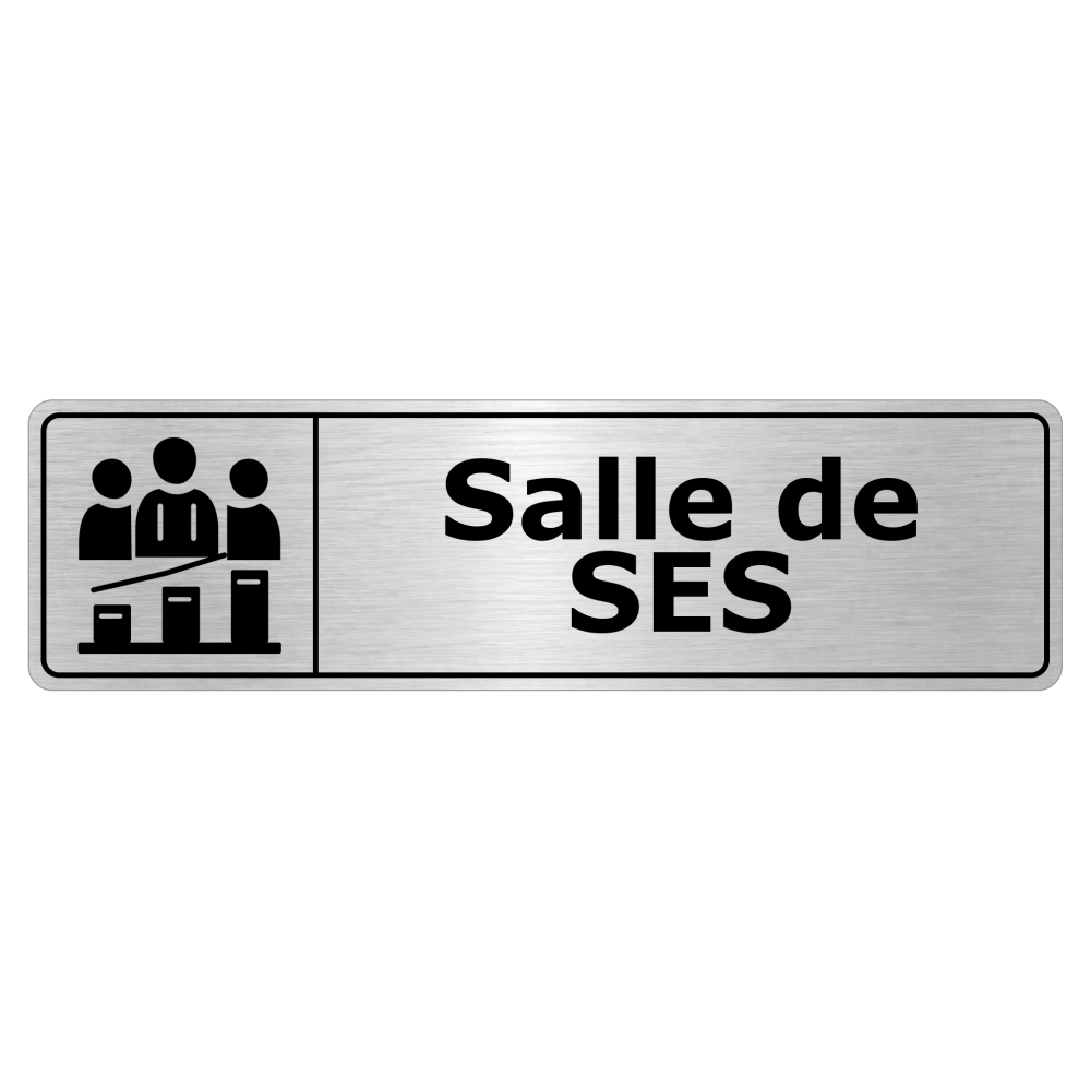 Plaque de porte Salle de SES - Signalétique Salles de Classe & Enseignement