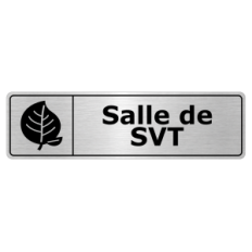 Plaque de porte Salle de SVT - Signalétique Salles de Classe & Enseignement