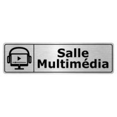 Plaque de porte Salle Multimédia - Signalétique Salles de Classe & Enseignement